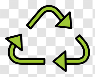 Recycling Logo - Green Recycling Icon With Circular Arrows Transparent PNG