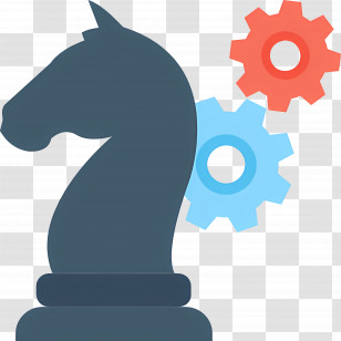 Chess - Knight Chess Piece With Gears Transparent PNG