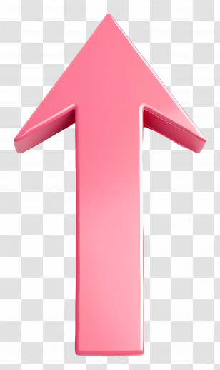 Pink Up Arrow - Pink Arrow Pointing Up Transparent PNG