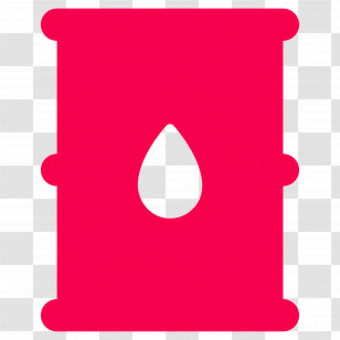 Oil Drum - Red Oil Barrel With Drop Symbol Transparent PNG