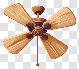 Ceiling Fan - Wooden Ceiling Fan Transparent PNG
