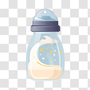 Milk Bottle
 - Baby Bottle With Starry Night Design Transparent PNG