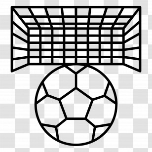Football Net - Soccer Ball And Goalpost Icon Transparent PNG