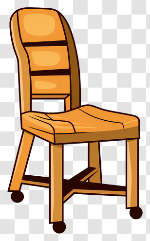 Wooden Chair - Brown Wooden Chair With Modern Design Transparent PNG