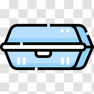 Food Box - Blue Takeout Food Box Transparent PNG