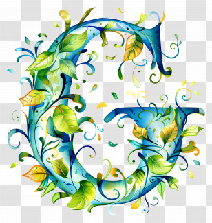 Letter G - Floral G Letter Art Transparent PNG