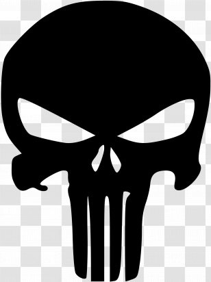 Punisher Stencil Art Clip - War Zone - Calavera Transparent PNG