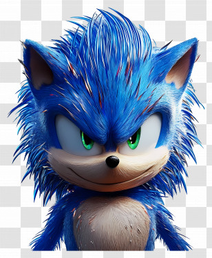 Sonic The Hedgehog - Blue Hedgehog With Spiky Hair Transparent PNG