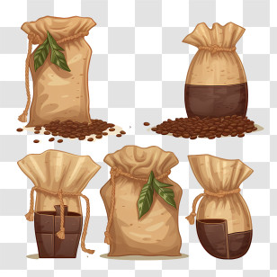 Coffee Beans Bag - Coffee Bags With Beans Transparent PNG