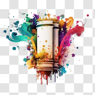 Simchat Torah
 - Colorful Books With Paint Splashes Transparent PNG