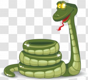 Red-bellied Black Snake New Year God Zmei Symbol - Organism - Vector Painted Green Transparent PNG