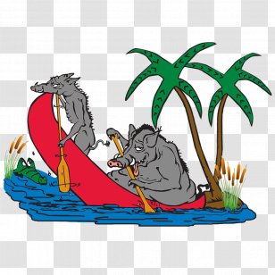 Wild Boar Canoe Sprint Waccasassa River Kayak - Pig - Hogs Transparent PNG