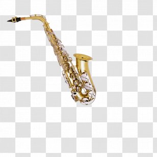 Alto Saxophone Musical Instrument Woodwind Clarinet - Silhouette - Decorative Pattern Elements Transparent PNG