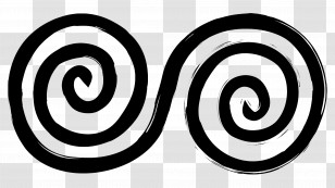 Double Spiral Symbol - Abstract Spiral Pattern Design Transparent PNG