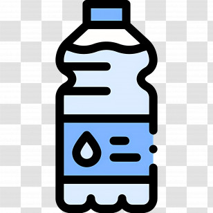 Water Bottle - Water Bottle Icon Design For Hydration Concepts Transparent PNG
