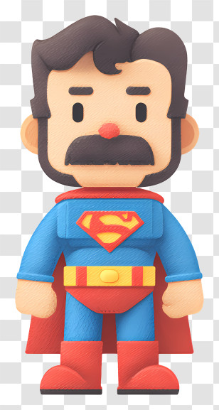 Video Game Hero - Cartoon Superhero With Mustache Transparent PNG