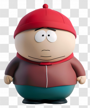 Eric Cartman - Cartoon Character In Red Hat Transparent PNG