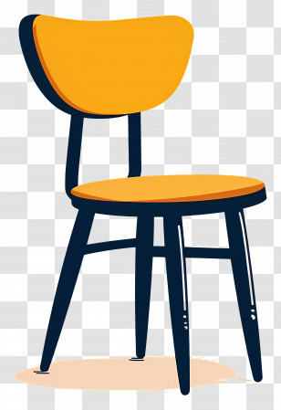 Chair - Stylish Yellow Chair With Modern Design Transparent PNG