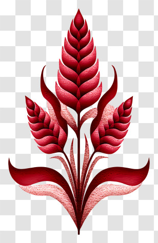 Amaranth - Red Floral Pattern Design Transparent PNG