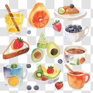 Breakfast - Healthy Breakfast Food Illustration Transparent PNG