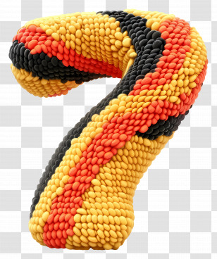 Number 7 - Colorful Question Mark Made Of Beans Transparent PNG