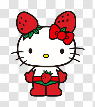 Ichigoman - Cute Cartoon Character With Strawberry Theme Transparent PNG