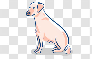 Cartoon Dog - Adorable Dog Illustration In Simple Sketch Style Transparent PNG