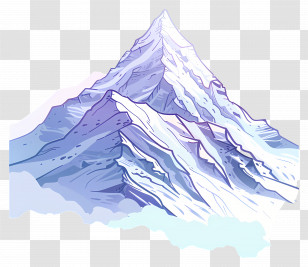 Mount Everest - Snow-Covered Mountain Peak Illustration Transparent PNG