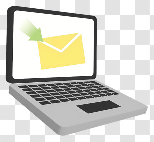 Cartoon - Laptop Receiving Email Transparent PNG