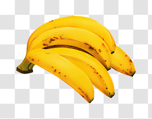 Fruit - Bunch Of Ripe Yellow Bananas In Natural Style Transparent PNG