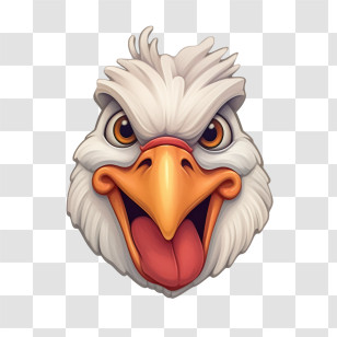 Chicken - Cartoon Eagle Face Illustration Transparent PNG