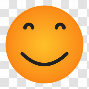 Smile Emoji - Bright Smiling Orange Face Emoji Transparent PNG