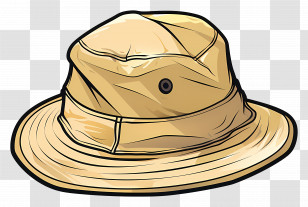 Bucket Hat - Khaki Bucket Hat For Outdoor Style Transparent PNG