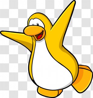 Club Penguin Blue Yellow Clip Art - Happiness Transparent PNG