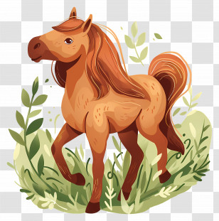 Horse - Brown Horse In Nature Transparent PNG