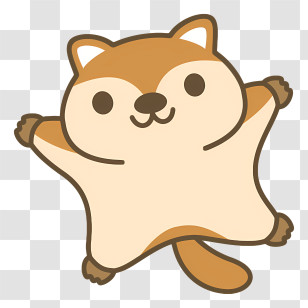 Animal - Cute Cartoon Flying Otter Transparent PNG