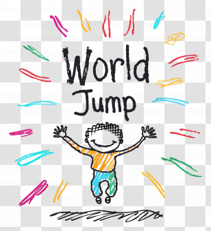 World Jump Day - World Jump Day With Happy Child Transparent PNG