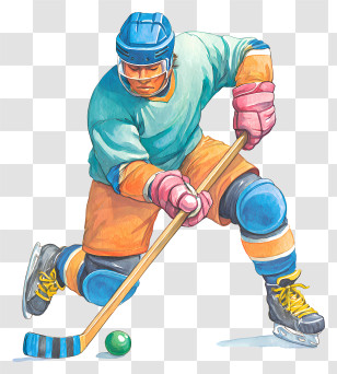 Hockey Player - Hockey Player Action Pose Transparent PNG