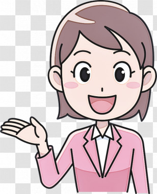 Cartoon Pink Cheek Transparent PNG