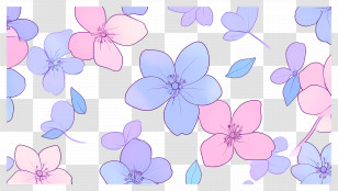 Flower Background - Pastel Colored Floral Pattern Illustration Transparent PNG