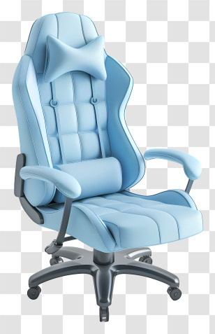 Gaming Chair - Comfortable Blue Gaming Chair Transparent PNG