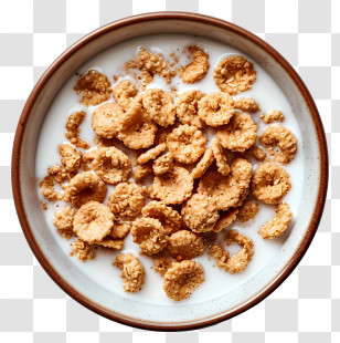 Cereal Bowl - Bowl Of Cereal With Milk Transparent PNG