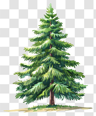 Fir Tree - Illustration Of A Pine Tree Transparent PNG