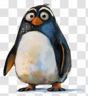 Penguin - Cute Cartoon Penguin Character Transparent PNG