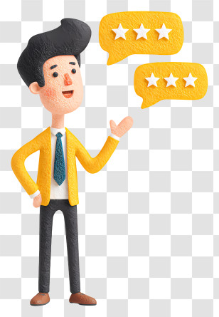 Businessman Giving Feedback - Businessman Giving Star Ratings Transparent PNG