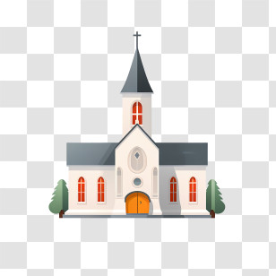 Church - Beautiful Church Building Illustration Transparent PNG