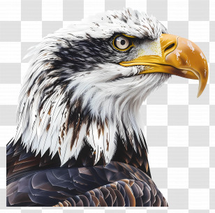 Bald Eagle - Bald Eagle With Powerful Gaze Transparent PNG