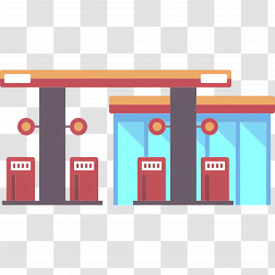 Gas Station - Modern Gas Station Transparent PNG