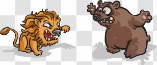 Bear Lion Clip Art - Roar - Vector Wall Transparent PNG