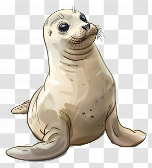 Seal - Seal Animal Cartoon Illustration Transparent PNG